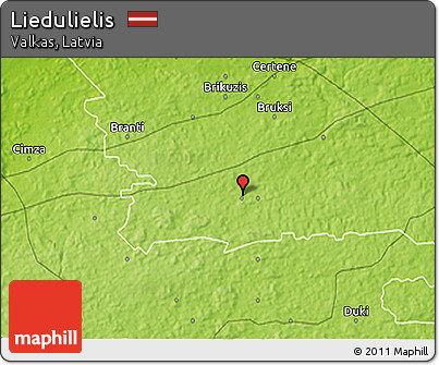 Physical 3D Map of Liedulielis