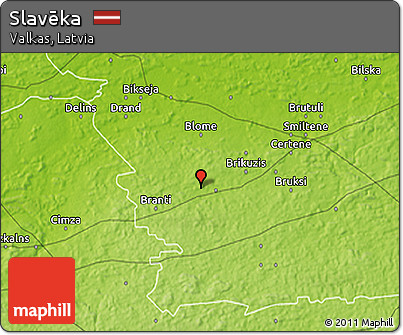 Physical 3D Map of Slavēka