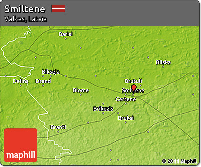 Physical 3D Map of Smiltene