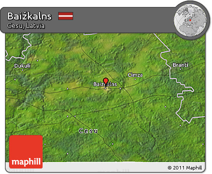 Satellite 3D Map of Baižkalns