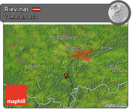 Satellite 3D Map of Rieviņas