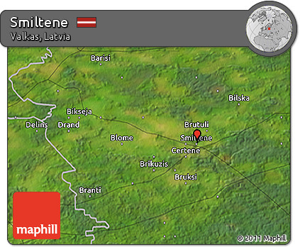Satellite 3D Map of Smiltene