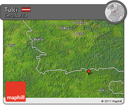 Satellite 3D Map of Tulči