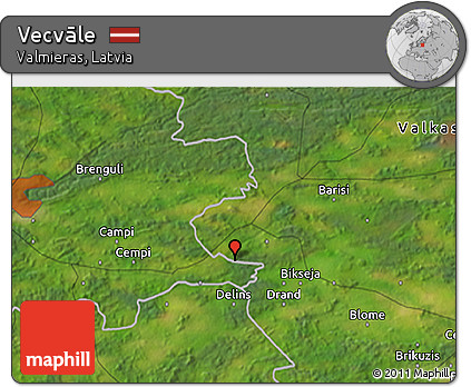 Satellite 3D Map of Vecvāle