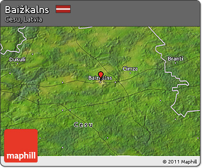 Satellite 3D Map of Baižkalns