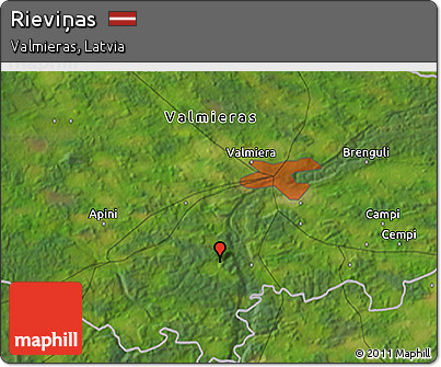 Satellite 3D Map of Rieviņas