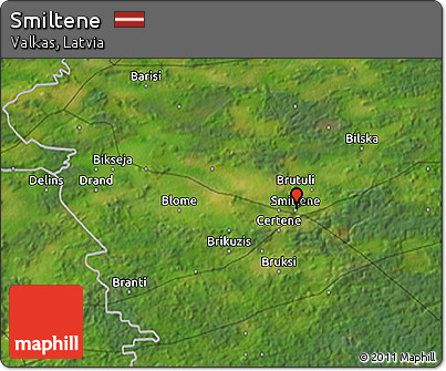 Satellite 3D Map of Smiltene