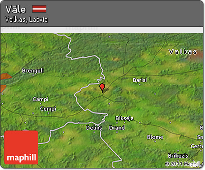 Satellite 3D Map of Vāle