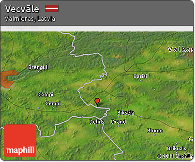 Satellite 3D Map of Vecvāle