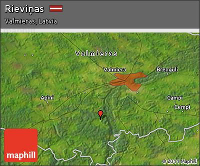Satellite 3D Map of Rieviņas