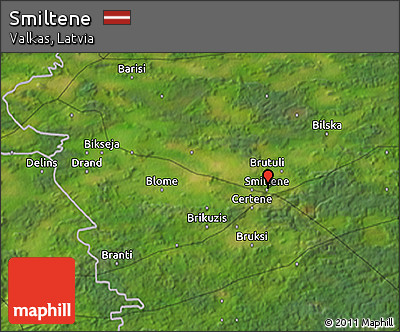 Satellite 3D Map of Smiltene