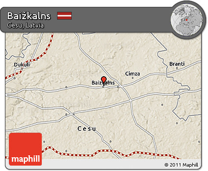 Shaded Relief 3D Map of Baižkalns
