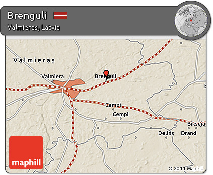 Shaded Relief 3D Map of Brenguli