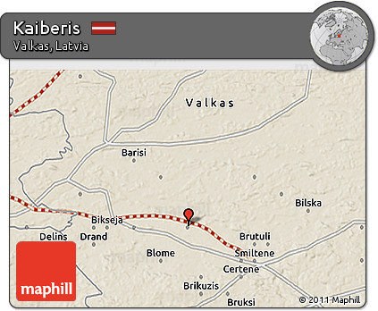 Shaded Relief 3D Map of Kaiberis
