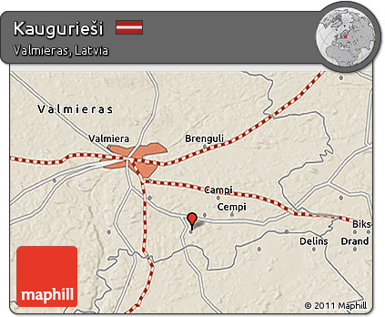 Shaded Relief 3D Map of Kaugurieši