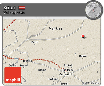 Shaded Relief 3D Map of Sūbri