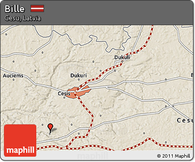Shaded Relief 3D Map of Bille