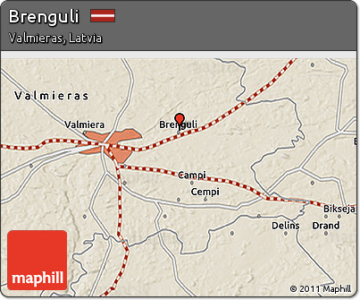 Shaded Relief 3D Map of Brenguli