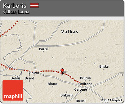 Shaded Relief 3D Map of Kaiberis