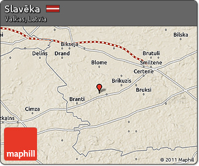 Shaded Relief 3D Map of Slavēka