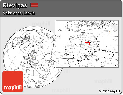 Blank Location Map of Rieviņas