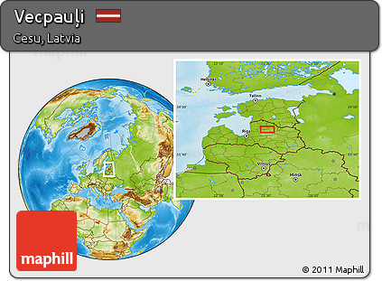Physical Location Map of Vecpauļi
