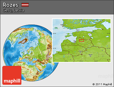 Physical Location Map of Rozes