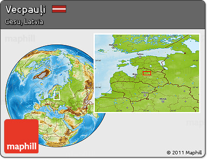 Physical Location Map of Vecpauļi