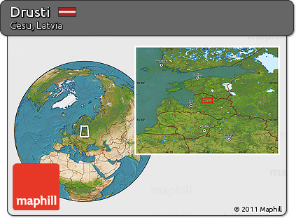 Satellite Location Map of Drusti