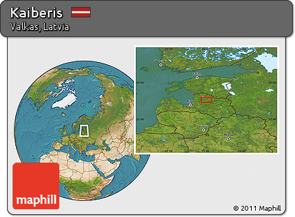 Satellite Location Map of Kaiberis