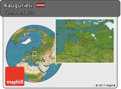 Satellite Location Map of Kaugurieši