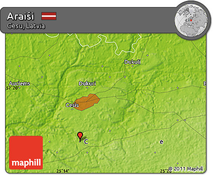 Physical Map of Araiši