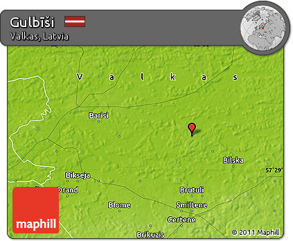 Physical Map of Gulbīši