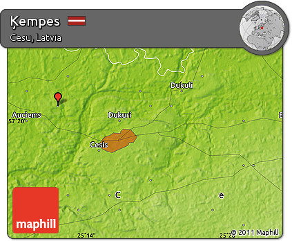 Physical Map of Ķempes
