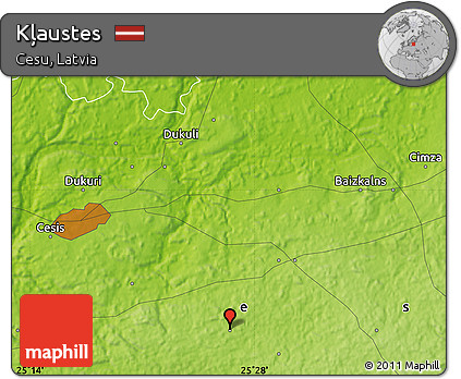 Physical Map of Kļaustes