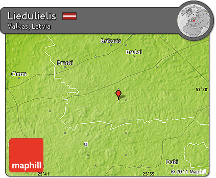 Physical Map of Liedulielis