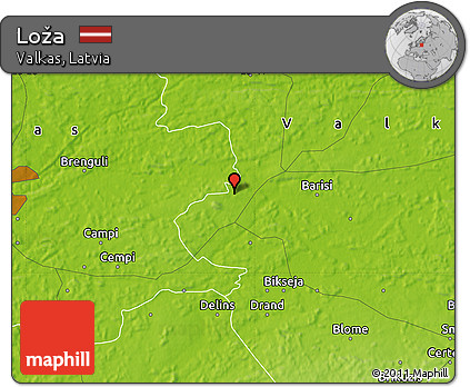 Physical Map of Loža