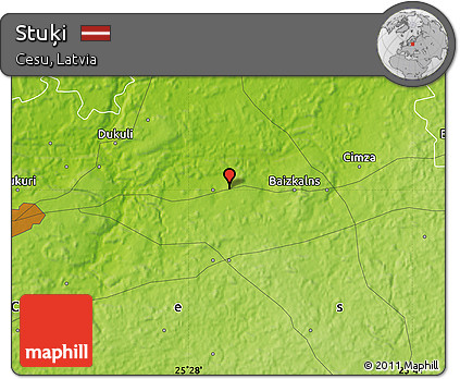 Physical Map of Stuķi