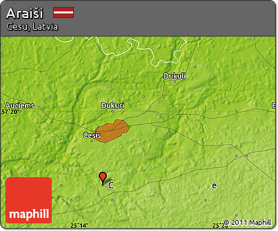 Physical Map of Araiši