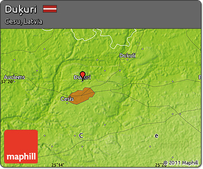Physical Map of Duķuri