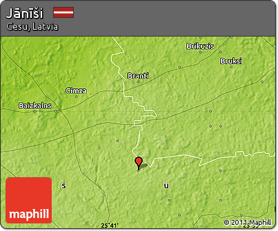 Physical Map of Jānīši