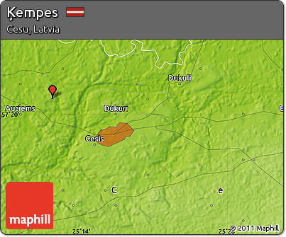 Physical Map of Ķempes