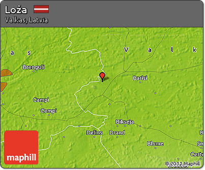 Physical Map of Loža