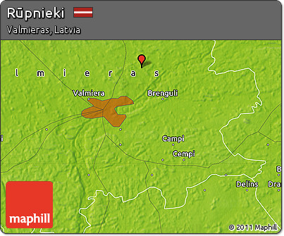 Physical Map of Rūpnieki