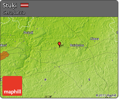 Physical Map of Stuķi