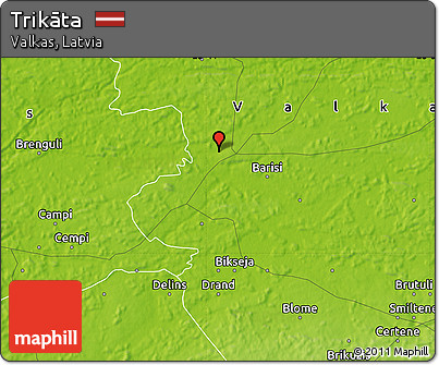 Physical Map of Trikāta