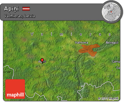 Satellite Map of Apiņi