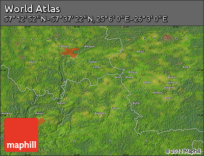 Satellite Map of the Area around 57° 25' 7" N, 25° 34' 30" E