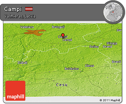 Physical Panoramic Map of Campi