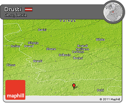 Physical Panoramic Map of Drusti